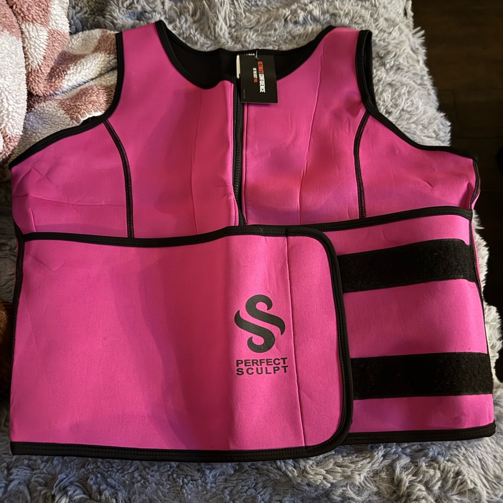 Perfect Sculpt Pink Waist Trainer Sweat Vest